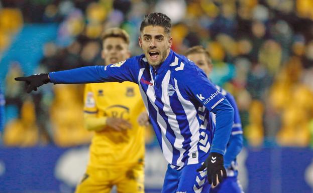 Ruben Sobrino en el partido contra el Alcorcón