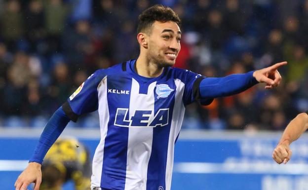 El albiazul Munir fue uno de los goleadores ante Las Palmas./Jesús Andrade