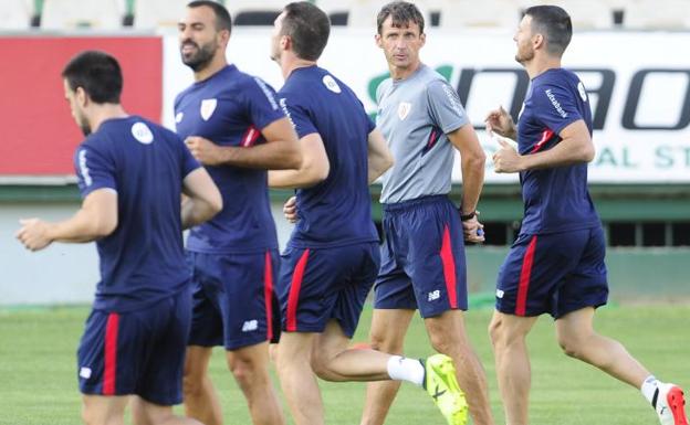 El Athletic se entrenó ayer en el campo del Panathinaikos.