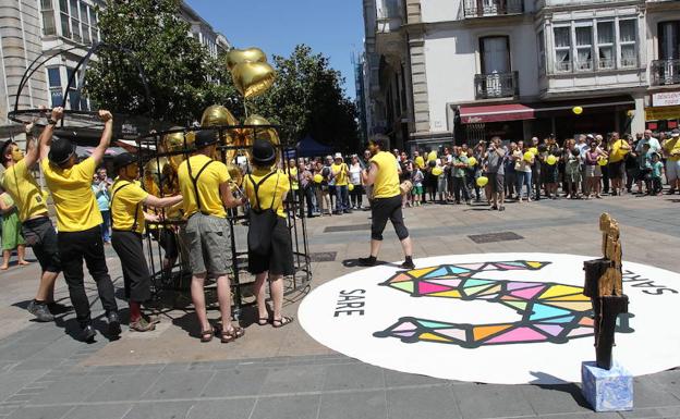 Manifestación de Sare por los presos enfermos celebrada en Vitoria.