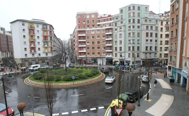 Vista de la plaza de Amezola./E. C.