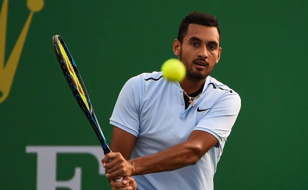 Nick Kyrgios, durante el aprtido ante el estadounidense Steve Johnson. /Afp