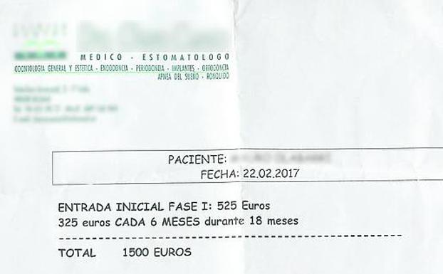 Ejemplo de una factura falsificada./E.C.