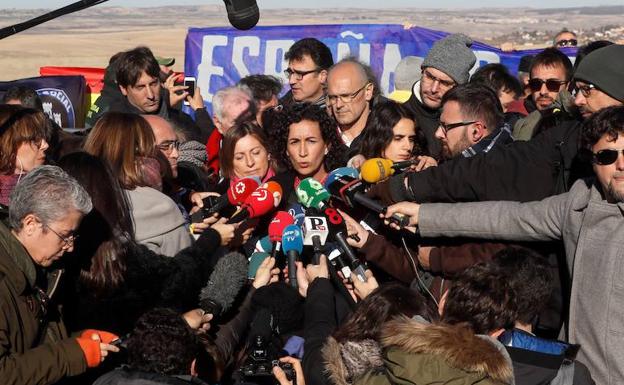 Acto de ERC a las puertas de la prisión de Estremera./EFE