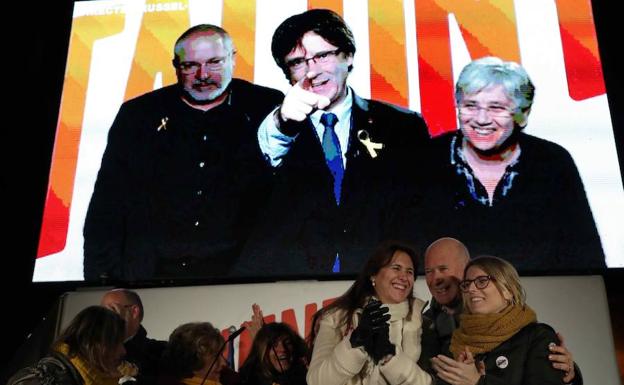 Puigdemont y Ponsatí intervienen desde Bruselas./EFE