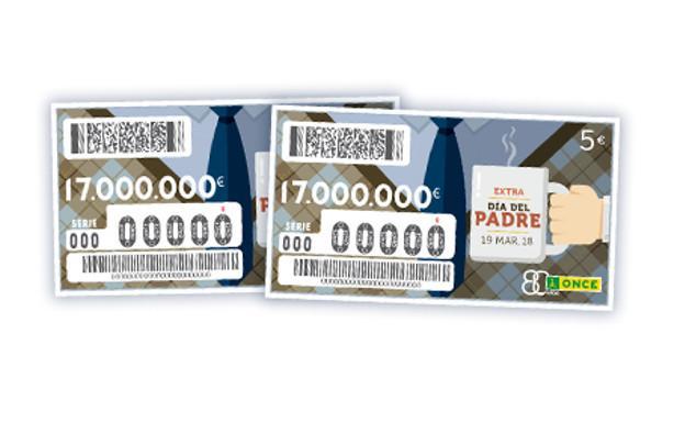 Cupon del sorteo Extra de la ONCE del Día del Padre 2018./