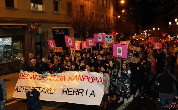Una de las protestas protagonizadas por vecinos de Asteguieta./Blanca Castillo