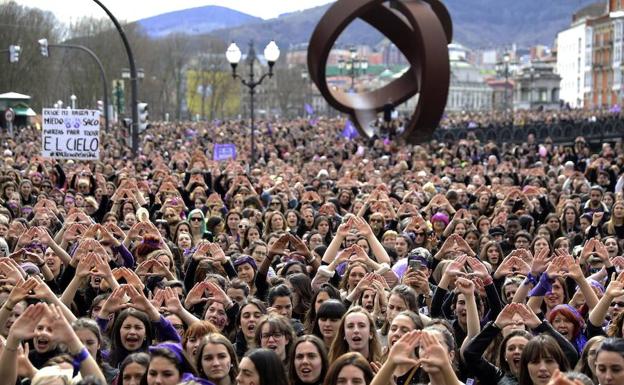 Bilbao durante el Día Internacional de la Mujer./