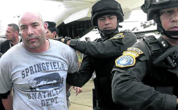 Joseph Hunter, lugarteniente y sicario de Paul Le Roux, detenido en Filipinas en 2013.