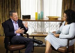 Armstrong, durante su reciente entrevista con Oprah Winfrey en la que confesó su dopaje. George Burns (AFP)/