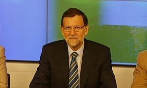 Mariano Rajoy, ayer en el comité. / J. R. Ladra/