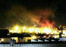 Vista del incendio tras la explosión. / Youtube/