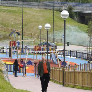 El parque cuenta con zona infantil./ MIreya López/