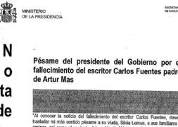 Nota de prensa del Gobierno./