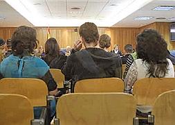 Juicio en la Audiencia Nacional a varios miembros de Segi acusados de actos de kale borroka en Pamplona. / Efe/