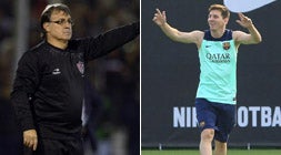 Martino y Messi./