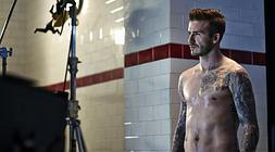 Beckham durante la sesión de fotos./
