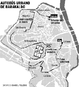 El billete del autobús urbano será cinco céntimos más barato que en Bilbao