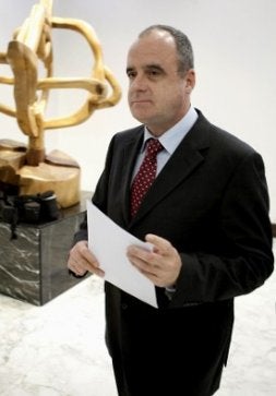 Joseba Egibar, ayer, en el Parlamento vasco./ EFE/