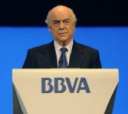 Francisco González, presidente del BBVA, en una comparecencia. / EFE/