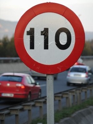 Nuevo límite de velocidad a 110 kilómetros por hora. :: FERNANDO GÓMEZ/