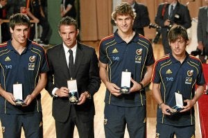 Javi Martínez, Marchena, Llorente y Silva, campeones del mundo./Efe/