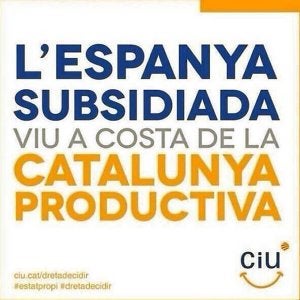 Cartel soberanista difundido por CiU./ EL CORREO/