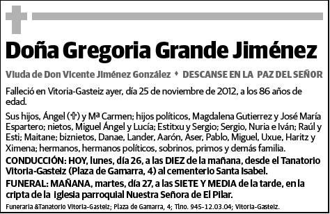 GRANDE JIMENEZ,GREGORIA