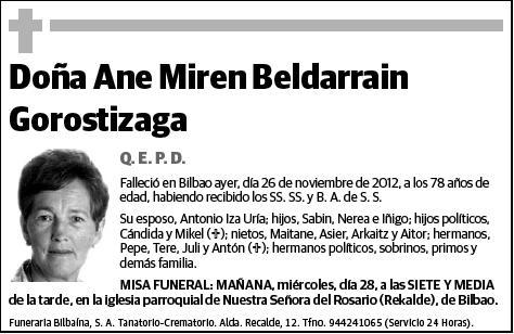 BELDARRAIN GOROSTIZAGA,ANE MIREN