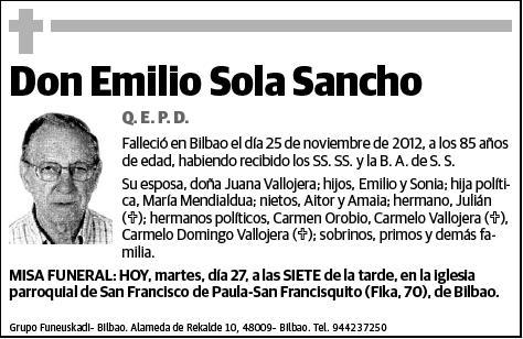 SOLA SANCHO,EMILIO