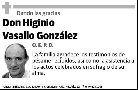VASALLO GONZALEZ,HIGINIO