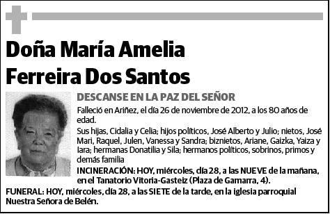FERREIRA DOS SANTOS,MARIA AMELIA
