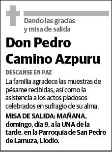 CAMINO AZPURU,PEDRO