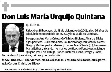 URQUIJO QUINTANA,LUIS MARIA