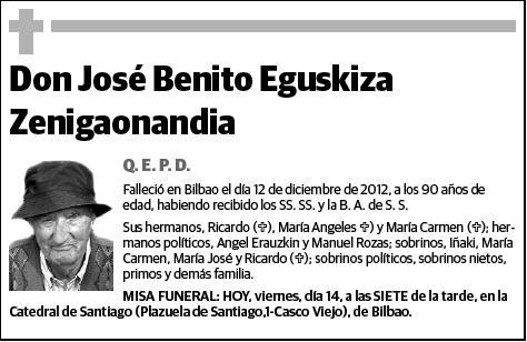 EGUZKIZA ZENIGAONANDIA,JOSE BENITO