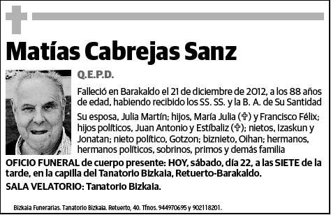 CABREJAS SANZ,MATIAS