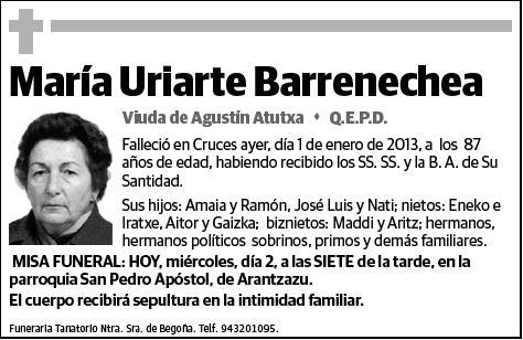 URIARTE BARRENECHEA,MARIA