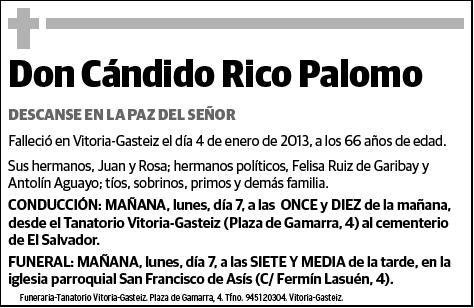 RICO PALOMO,CANDIDO