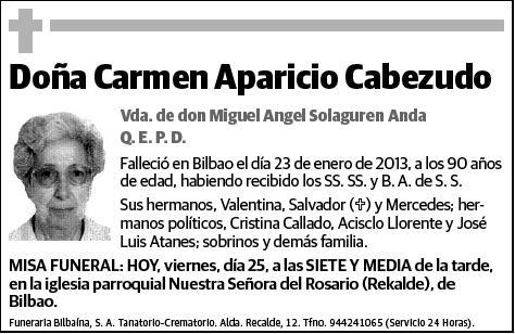 APARICIO CABEZUDO,CARMEN