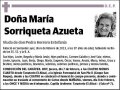 SORRIQUETA AZUETA,MARIA