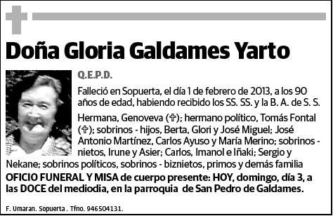 GALDAMES YARTO,GLORIA