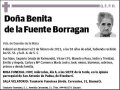 DE LA FUENTE BORRAGAN,BENITA