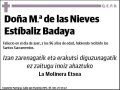 ESTIBALIZ BADAYA,Mª DE LAS NIEVES