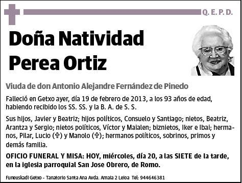 PEREA ORTIZ,NATIVIDAD