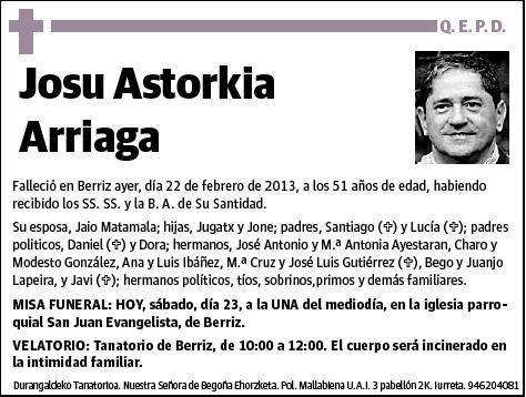 ASTORKIA ARRIAGA,JOSU
