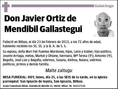 ORTIZ DE MENDIBIL GALLASTEGUI,JAVIER