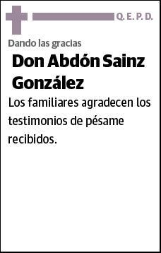 SAINZ GONZALEZ,ABDON