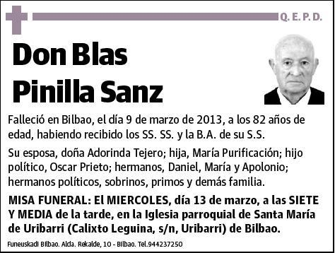 PINILLA SANZ,BLAS
