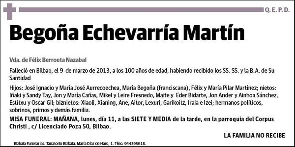 ECHEVARRIA MARTIN,BEGOÑA
