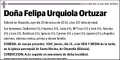 URQUIOLA ORTUZAR,FELIPA